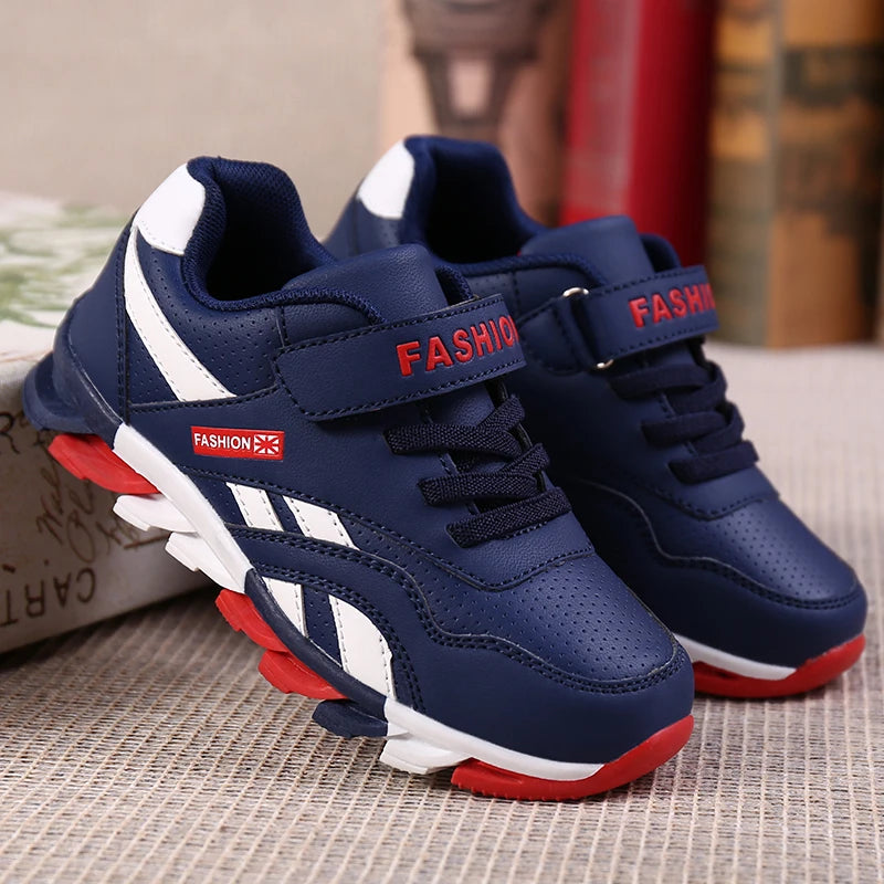 Kids Fashion Sneakers Outdoor Sport Boys Tennis  Comfort Leather Running Shoes Lightweight  Children&