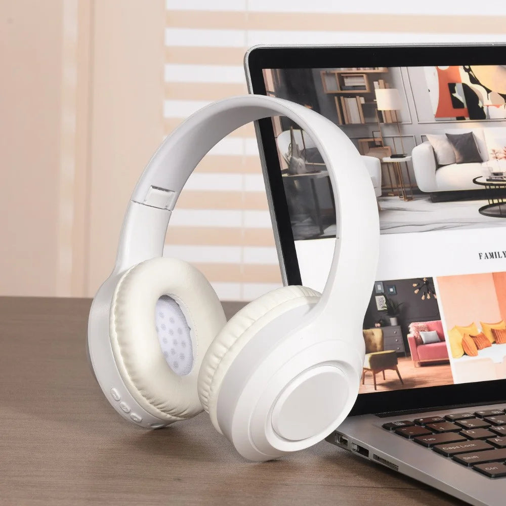 Wireless Over-Ear Bluetooth Headphones, Long-Lasting Battery Life, Foldable Design for Easy Storage, Low Latency for Gaming