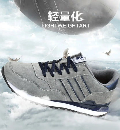 Sneakers for Men High Quality Suede Casual Shoes Luxury Tenis Shoes for Men Lace-up Flats Sport Running Shoes Кроссовки Мужские