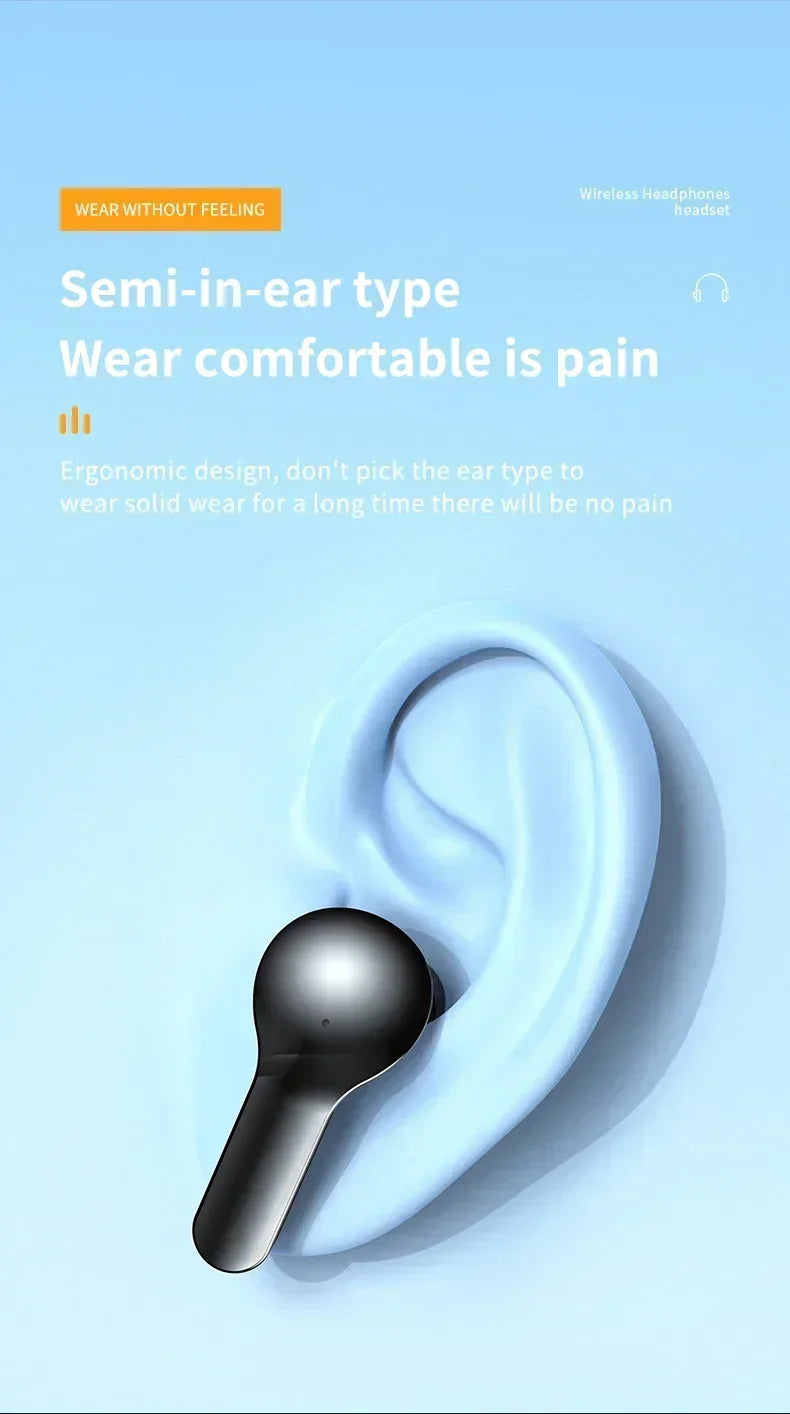 Wireless Mini Earbuds LED Power Digital Display TWS Wireless Headset Stereo Sound Bluetooth Headphones