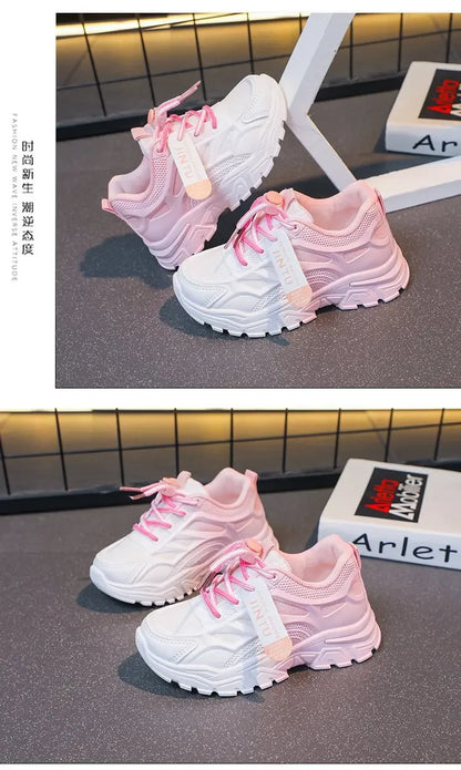 Kids Fashion Shoes For Boys Girls Toddler Boy Girl Soft Sports Shoes Children Running Sneakers Air Mesh Breathable 26-37