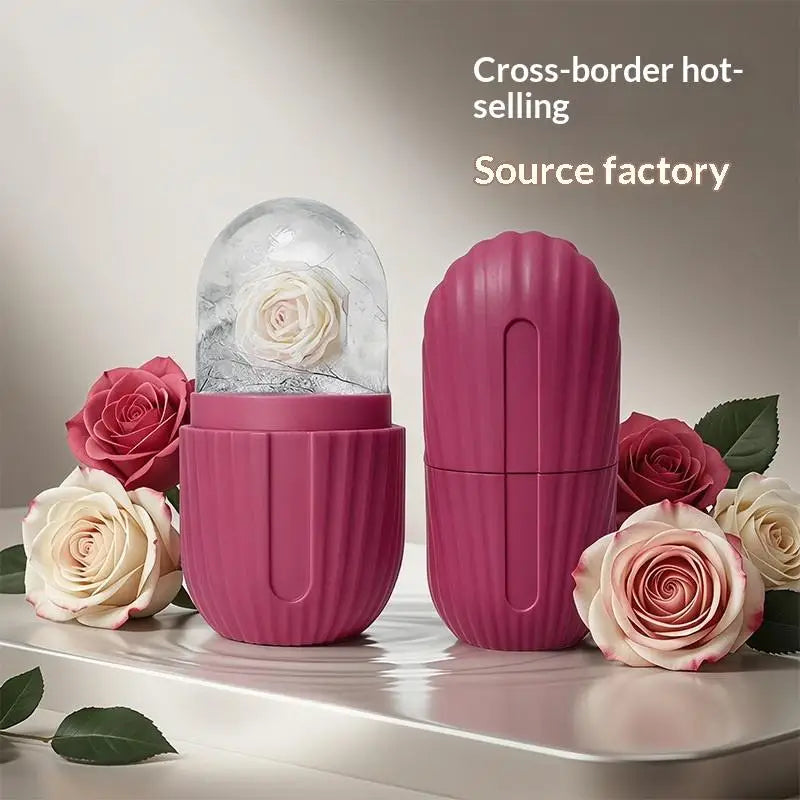 Ice Face Roller Ice Cube Beauty Massage Silicone Ice Mold For Eye Puffiness Ice Facial Roller Shrink Pores