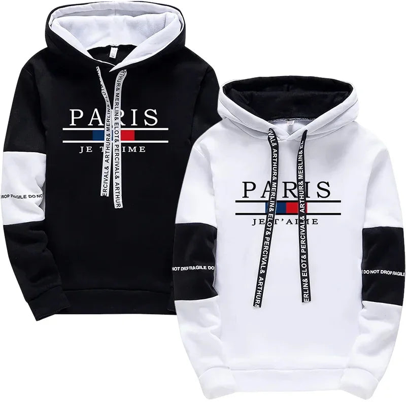Man Hooded Sweatshirts Sweatpants Autumn Winter Daily Casual Sports Hoodies Jogger Pants Urban Fashion Streetwear Men&