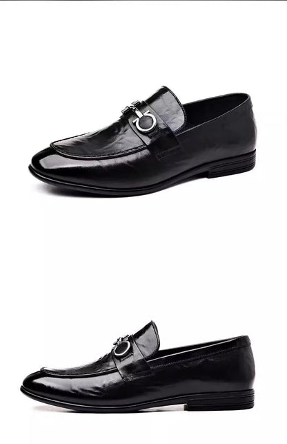 New Shoes for Men Leather Casual Shoes Fashion Business Leisure Dress Shoes Street Cool Loafers