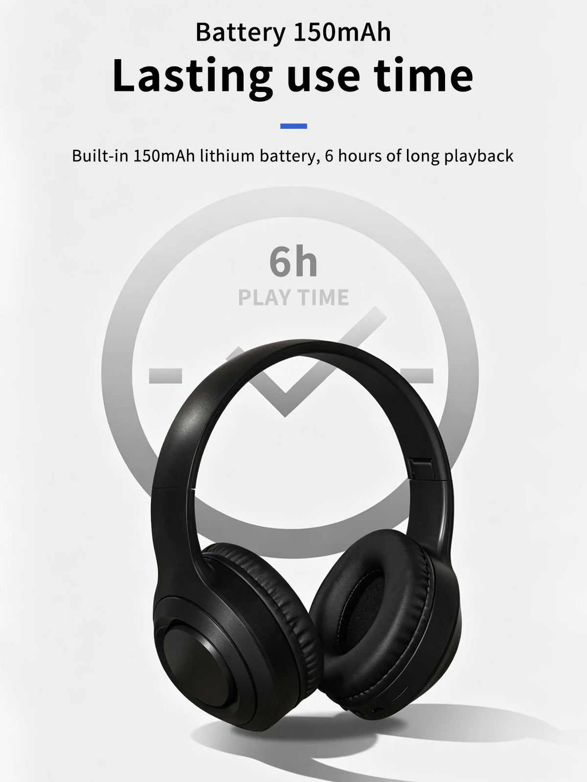 Wireless Over-Ear Bluetooth Headphones, Long-Lasting Battery Life, Foldable Design for Easy Storage, Low Latency for Gaming