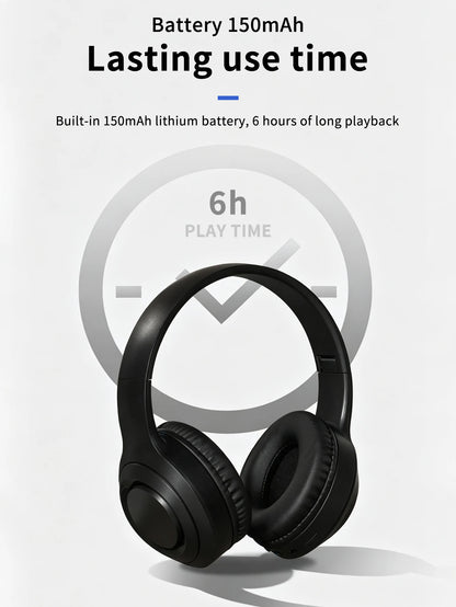 Wireless Over-Ear Bluetooth Headphones, Long-Lasting Battery Life, Foldable Design for Easy Storage, Low Latency for Gaming