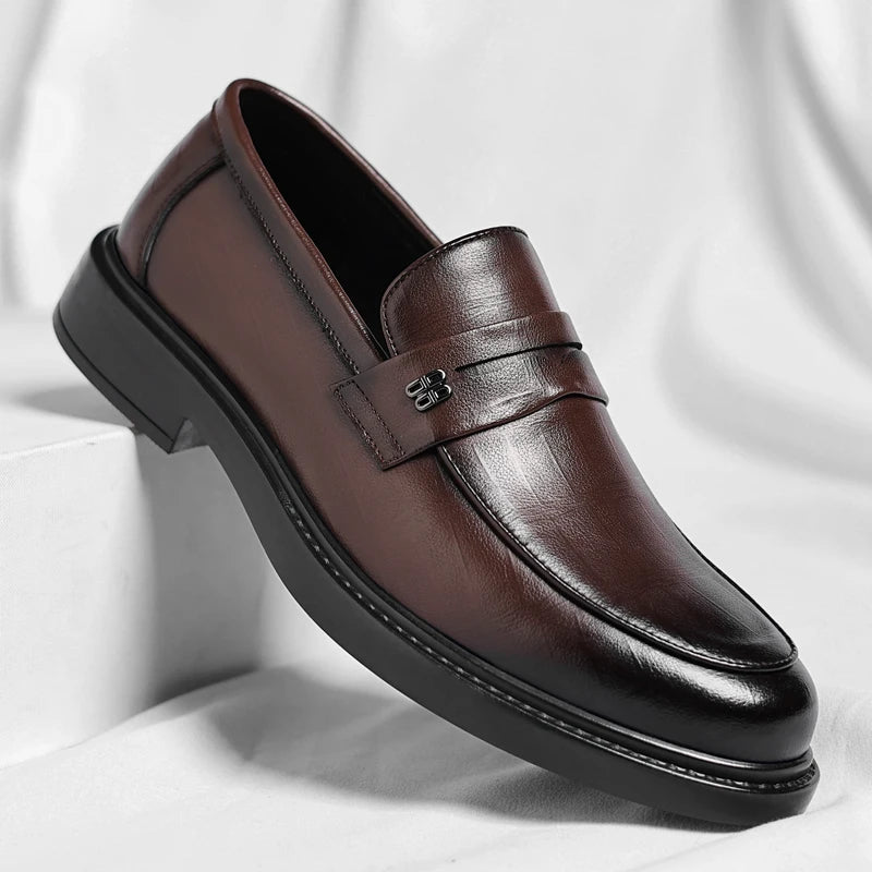 Male Shoes High Quality Fashion Men Business Shoes Italian Handmade Shoes Genuine Leather Loafers Slip-ons Men Casual Footwear