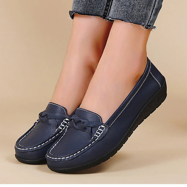 Woman Shoes 2025 New Soft Leather Flat Shoes Women&