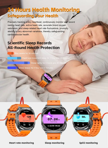 2026 New Watch Earphones 2-in-1 Smart Watch Health Monitoring Bluetooth Call 100+Sports Mode Outdoor Smart Watch Men and Women