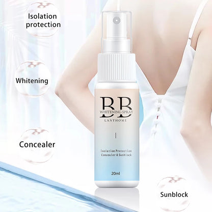 BB Whitening Spray, Skin Brightening Moisturizing BB Cream for Women, Face Foundation Nourishing Skin Care Beauty Cosmetics