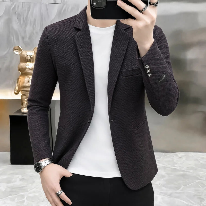 Blazer, Men, Fashionable, for Weddings, for Casual Wear, for Hosting, Slim-fit, Gentlemanly, for Banquets, for Business. Blazer