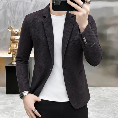 Blazer, Men, Fashionable, for Weddings, for Casual Wear, for Hosting, Slim-fit, Gentlemanly, for Banquets, for Business. Blazer