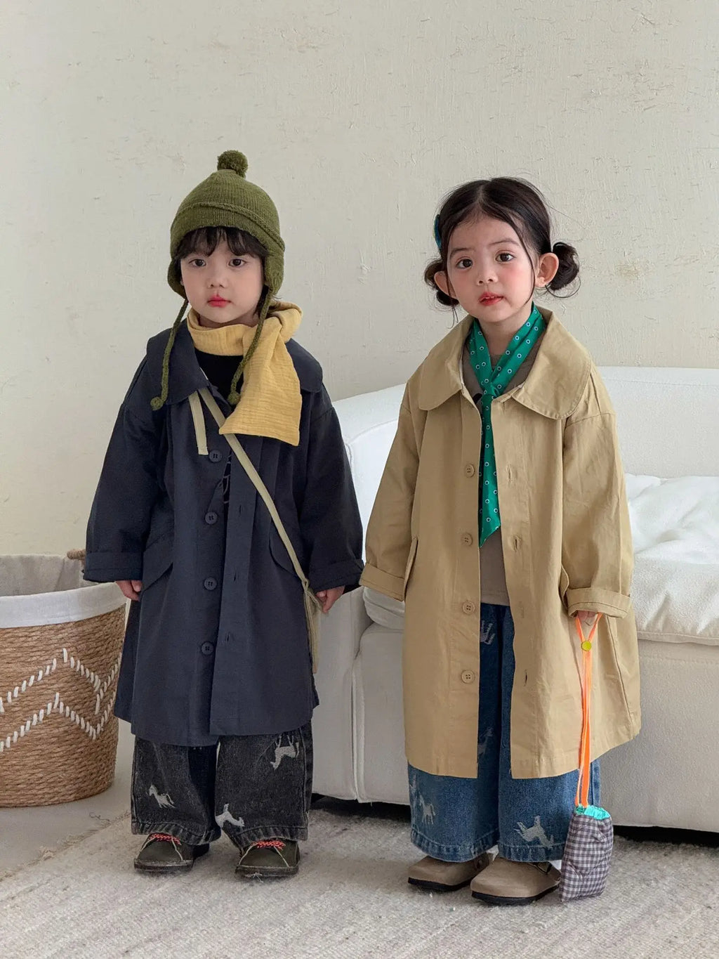 Children Clothe Skids Denim Pants Loose Boys Girls Autumn 2026 New Casual Fashionable Kids Loose Casual Wide-leg Pants