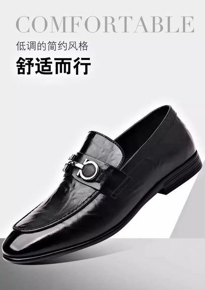New Shoes for Men Leather Casual Shoes Fashion Business Leisure Dress Shoes Street Cool Loafers