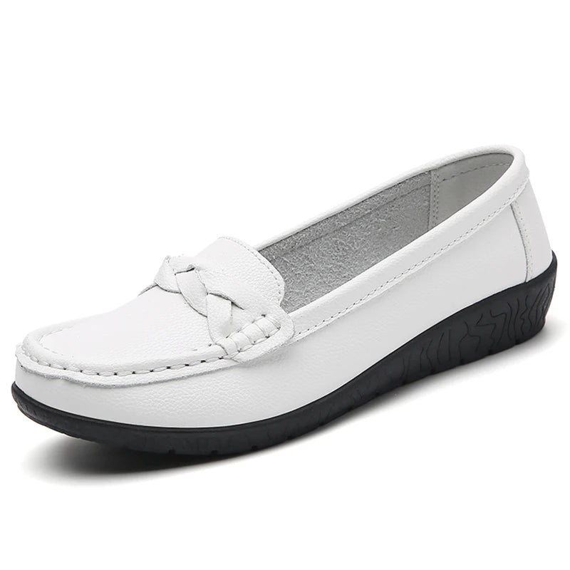 Woman Shoes 2025 New Soft Leather Flat Shoes Women&