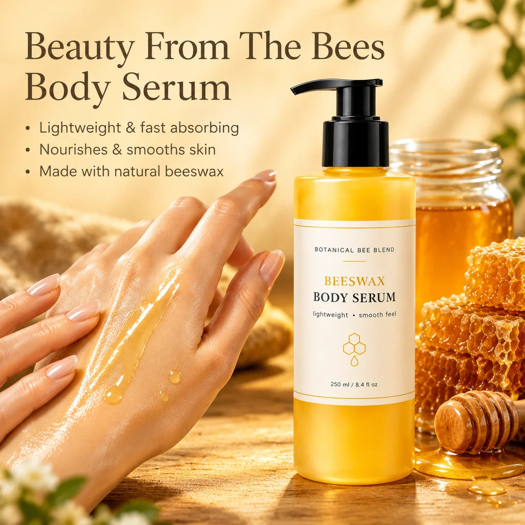 Beauty Bees Body Serum For Crepey Skin,Making Radiant-Looking Long Lasting Hydration Skin Waterless Glowing Body Oil Moisturizer