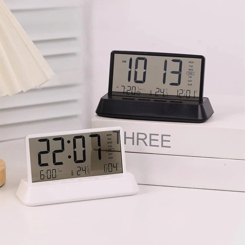 Electronic Clock New Ornaments Desktop Creative Digital Alarm Clock Living Room Calendar High-end Home Decoration