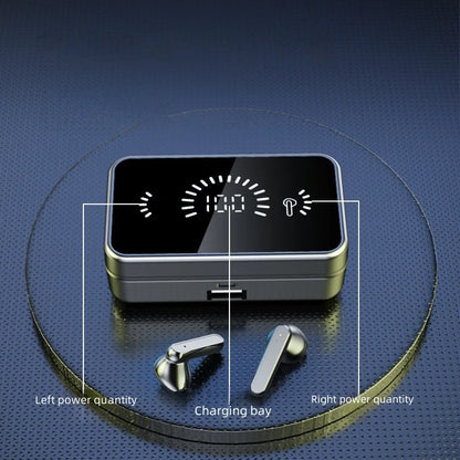 S20 BT Earphone Headphones Mirror Wireless Stereo Headset  with Digital DisplayTouch Control Sports Earbuds for Gaming