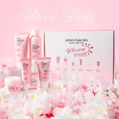 6pcs Sakura Skin Care Set Hydrating Moisturing Smoothing Nourishing Brightening Firming Women Beauty Skincare Product
