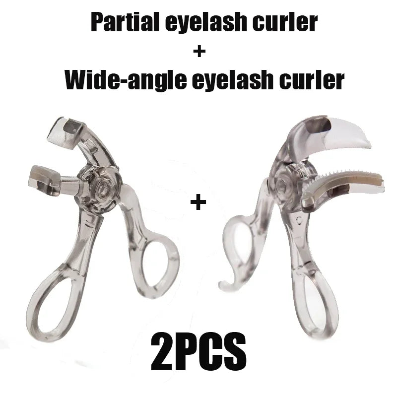 Dual-Type Eyelash Curler with Comb – Wide &amp; Partial Clip Options, Waterproof, Long-Lasting, Natural Curl, Unisex Certified