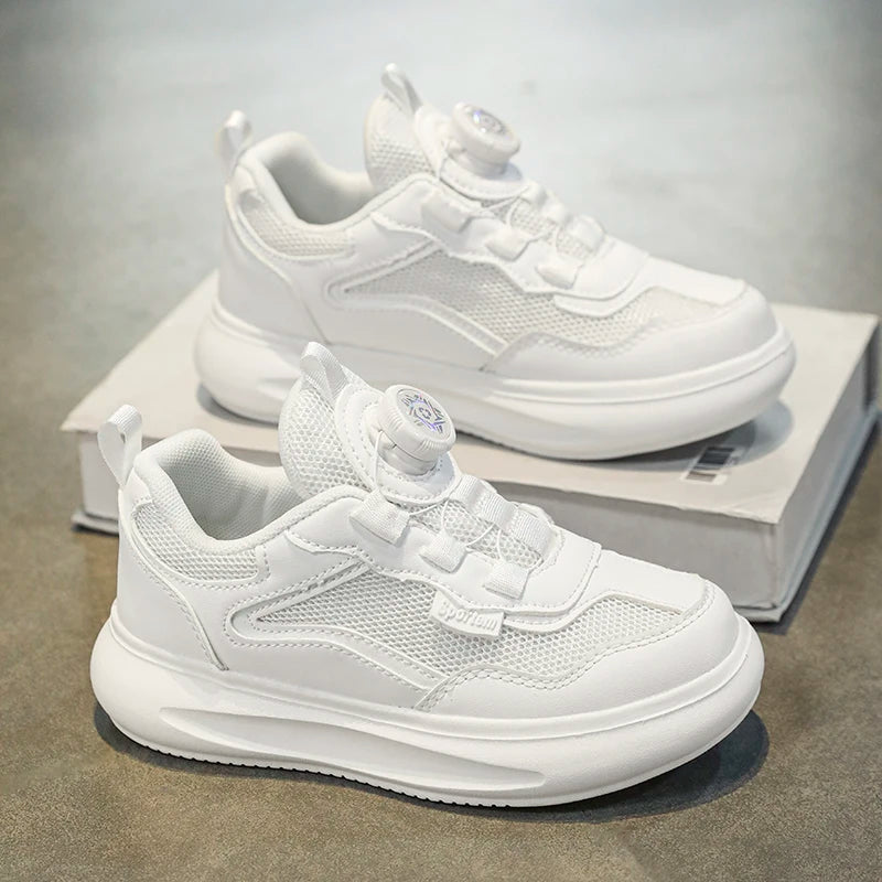 Kids White Shoes Girls Boys For School Casual Sport Shoes Sneakers Toddler Summer Breathable Soft Soles Lightweight