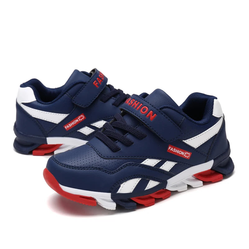 Kids Fashion Sneakers Outdoor Sport Boys Tennis  Comfort Leather Running Shoes Lightweight  Children&