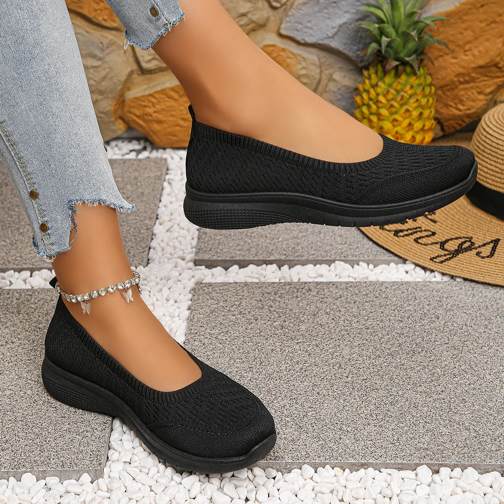 Women's Shoes 2026 Women's Round Toe Flat Shoes Soft-soled Breathable Lightweight Net Shoes Sports Walking Shoes Women 522