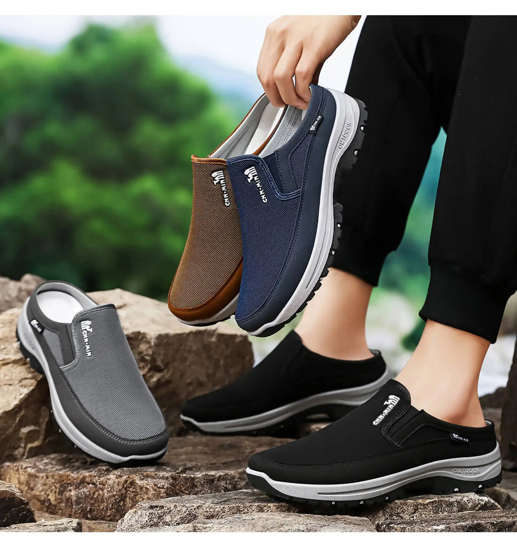 Men's Shoes 2026 Spring New Versatile Casual Half Top Single Shoes Comfortable, Breathable, Odorous Foot Size 39-47