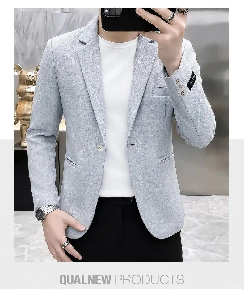 Blazer, Men, Fashionable, for Weddings, for Casual Wear, for Hosting, Slim-fit, Gentlemanly, for Banquets, for Business. Blazer