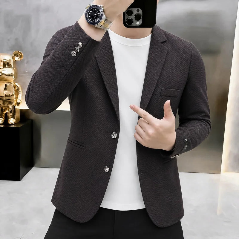 Blazer, Men, Fashionable, for Weddings, for Casual Wear, for Hosting, Slim-fit, Gentlemanly, for Banquets, for Business. Blazer