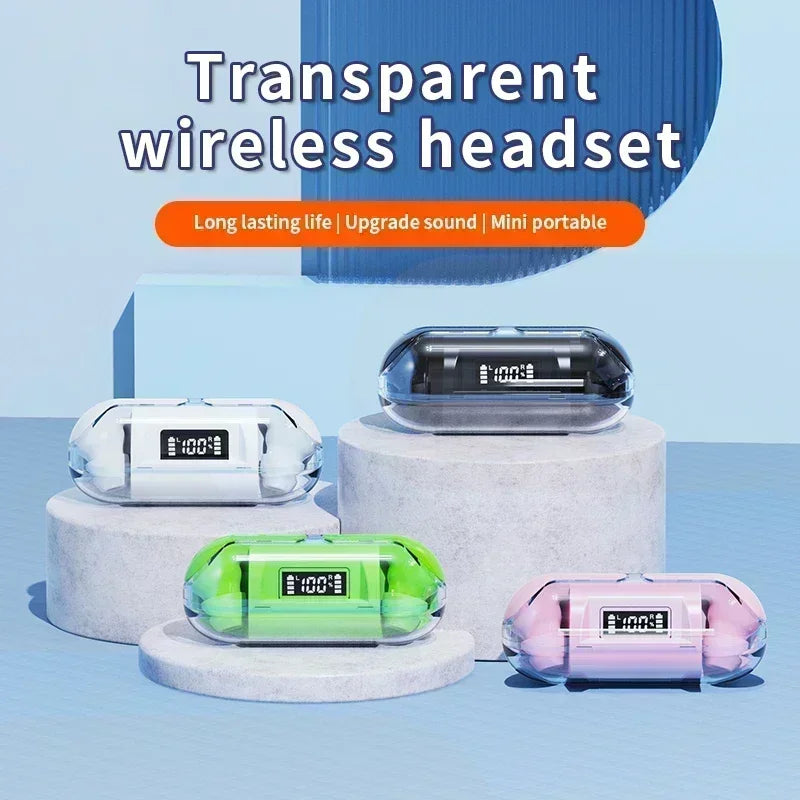 Wireless Mini Earbuds LED Power Digital Display TWS Wireless Headset Stereo Sound Bluetooth Headphones