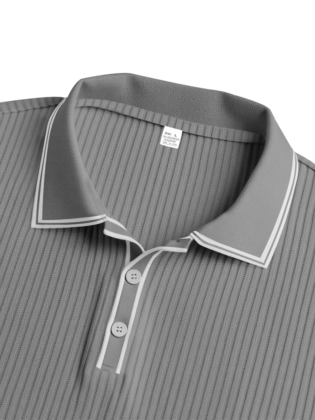 New Men's Long Sleeve Knitted Polo Shirt Classic Cotton Knit with Button Placket Business Casual & Golf Top Spring Autumn Shirts