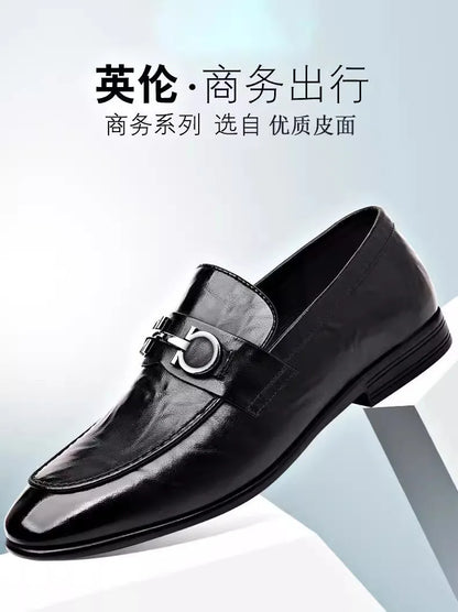 New Shoes for Men Leather Casual Shoes Fashion Business Leisure Dress Shoes Street Cool Loafers