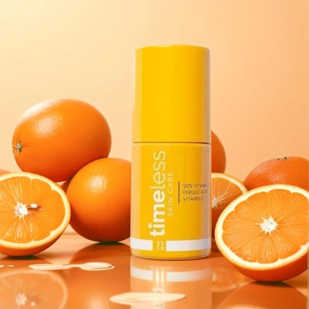 30ml Skin Care Timeless Brighten Skin Tone Reduce Dullness Collagen Antioxidant Serum 20% Vitamin C Vitamin E Ferulic Acid Serum
