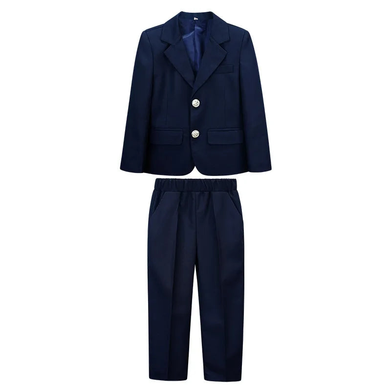 Children School Uniform Girls Jacket Pleated Skirts Suits Boys British Student Blazers Pants Kids Formal Dress Class Clothes Set