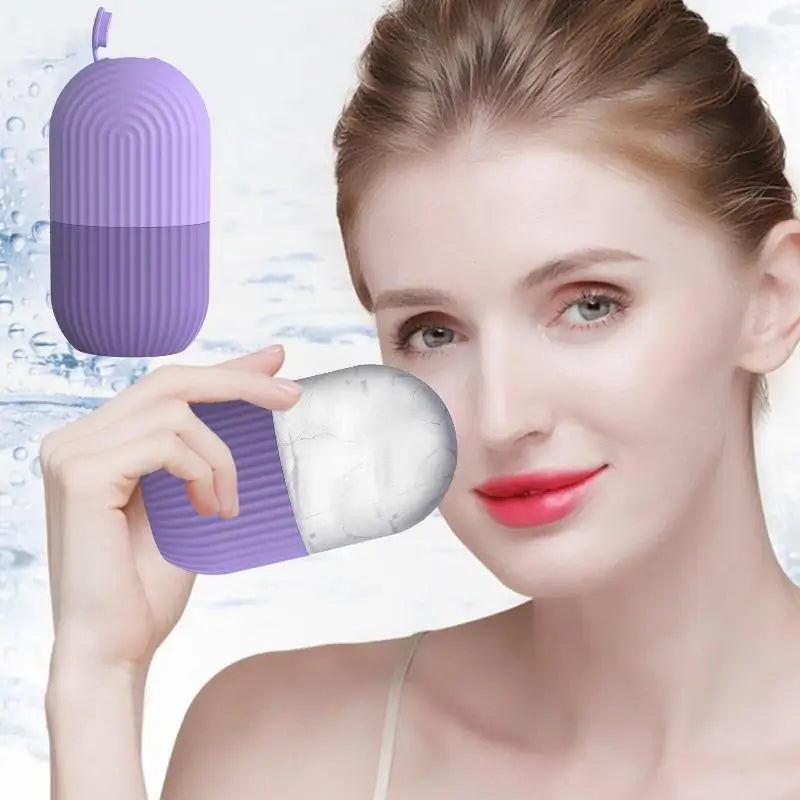Ice Face Roller  Beauty Massage Silicone Ice Mold For Eye Puffiness Ice Facial Roller Shrink Pores Multifunctional Mold
