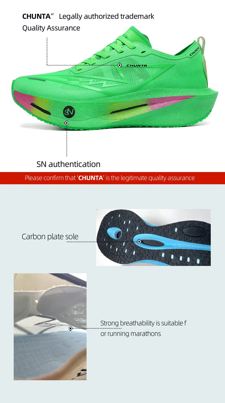 Marathon Men Running Shoes Carbon Board Speciality Sports Breathable Lightweight Women&