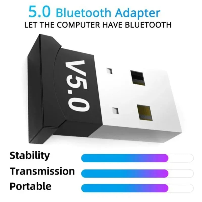 USB Bluetooth 5.0 Adapter Wireless Bluetooth 5.0 Dongle Adapter For PC Laptop Wireless Speaker Audio Receiver USB Transmitter