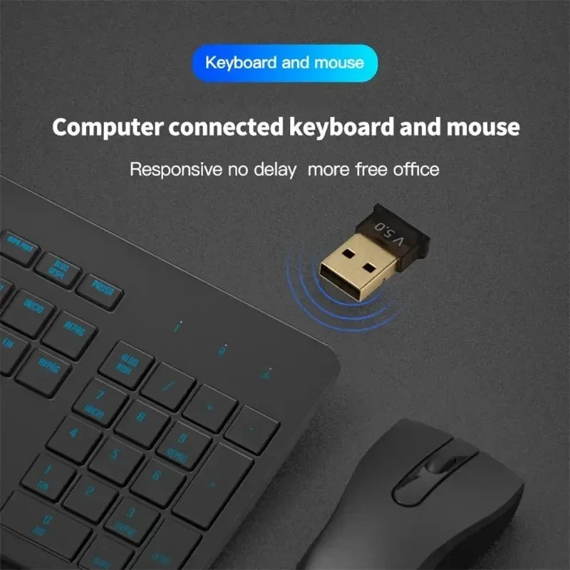USB Bluetooth 5.0 Adapter Wireless Bluetooth 5.0 Dongle Adapter For PC Laptop Wireless Speaker Audio Receiver USB Transmitter