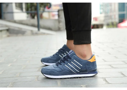 Sneakers for Men High Quality Suede Casual Shoes Luxury Tenis Shoes for Men Lace-up Flats Sport Running Shoes Кроссовки Мужские