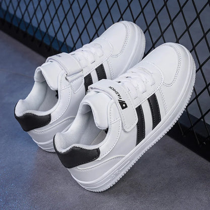 Kids School Sports Walking Shoes Fashion White Casual Sneakers for Boys &amp; Girls Non-Slip Soft Sole Children&