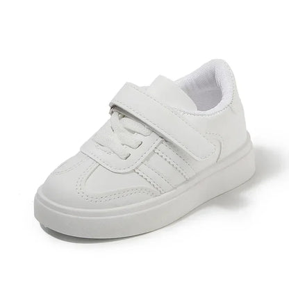 Kids Sports Shoes for School 2025 New Fashion Boys Girls White Shoes Non-slip Soft Sole Children Casual Shoes Hook&amp;loop Trendy
