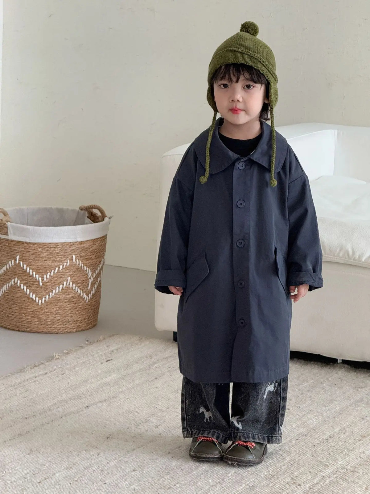 Children Clothe Skids Denim Pants Loose Boys Girls Autumn 2026 New Casual Fashionable Kids Loose Casual Wide-leg Pants