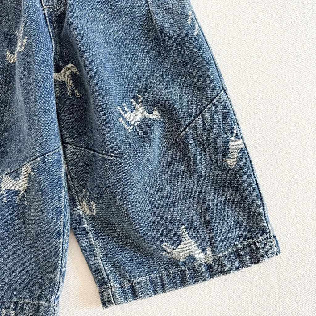 Children Clothe Skids Denim Pants Loose Boys Girls Autumn 2026 New Casual Fashionable Kids Loose Casual Wide-leg Pants