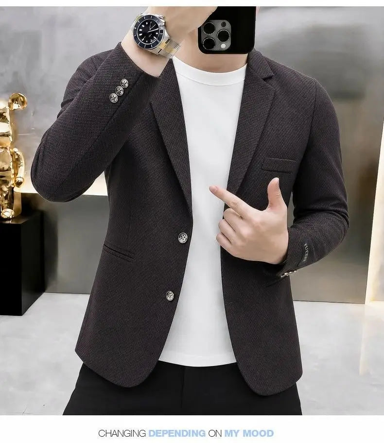 Blazer, Men, Fashionable, for Weddings, for Casual Wear, for Hosting, Slim-fit, Gentlemanly, for Banquets, for Business. Blazer
