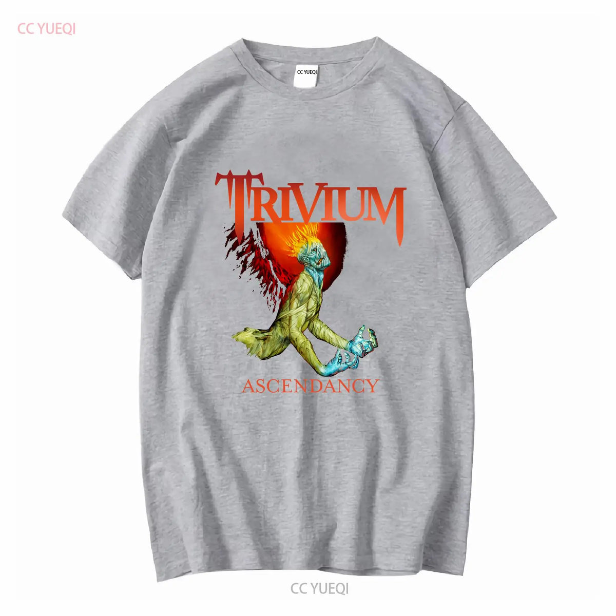 Vintage Trivium Ascendancy Men T shirt Black  All Sizes vintage Washed fashion Stylish Slightly Breathable graphic streetwear