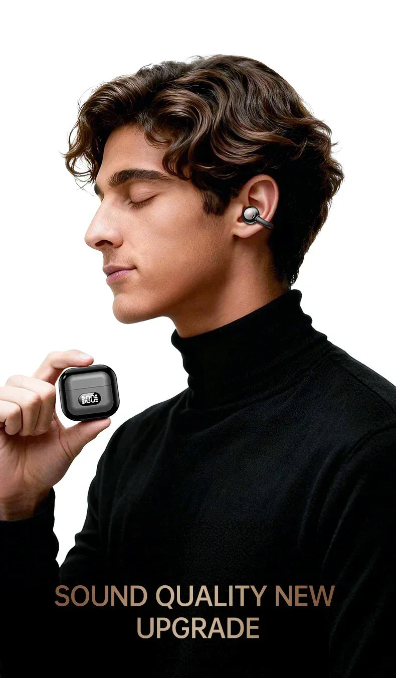 Portable Ear Clip Style Open Ear Earbuds Wireless Bluetooth Stereo Audio Clear HD Calls Touch ControlledHeadphones for Sports