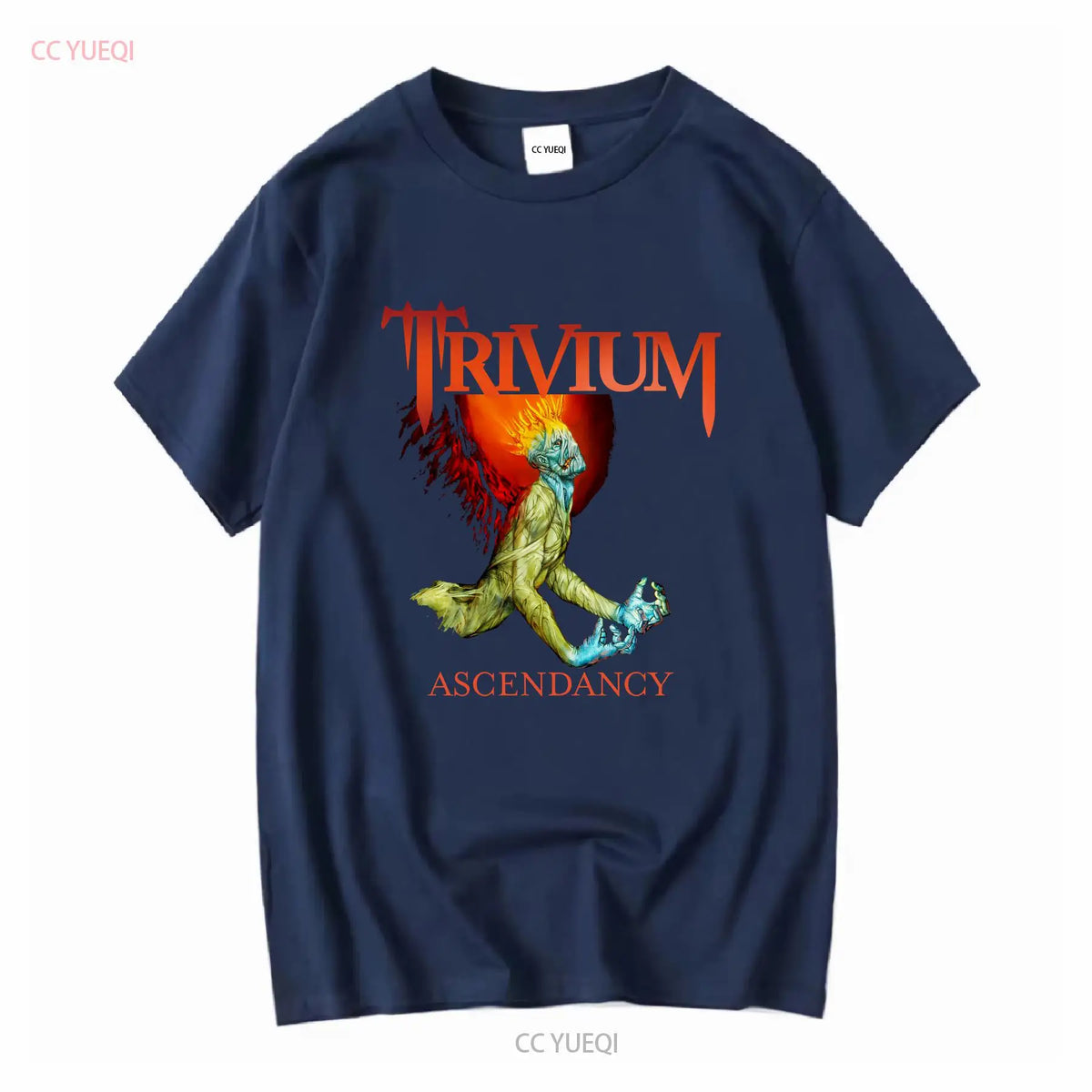 Vintage Trivium Ascendancy Men T shirt Black  All Sizes vintage Washed fashion Stylish Slightly Breathable graphic streetwear