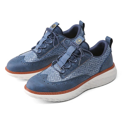 New Shoes for Men Leather Casual Shoes Fashion Breathable Brogues Sport Shoes Street Cool Chunky Sneakers