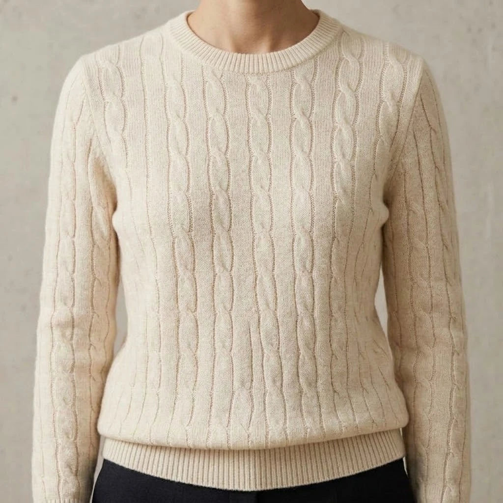 Women Cable Knit Sweater Crewneck Long Sleeve Pullover Autumn Soft Warm Knitted Jumper Fall Winter Casual Office Work Tops Coats